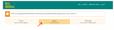 Your Texas Benefits apply Online